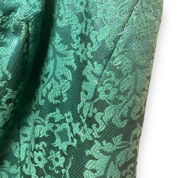 Vintage 60’s Gale Mitchell Green and Ivory Brocade Dress - Picture 4 of 10